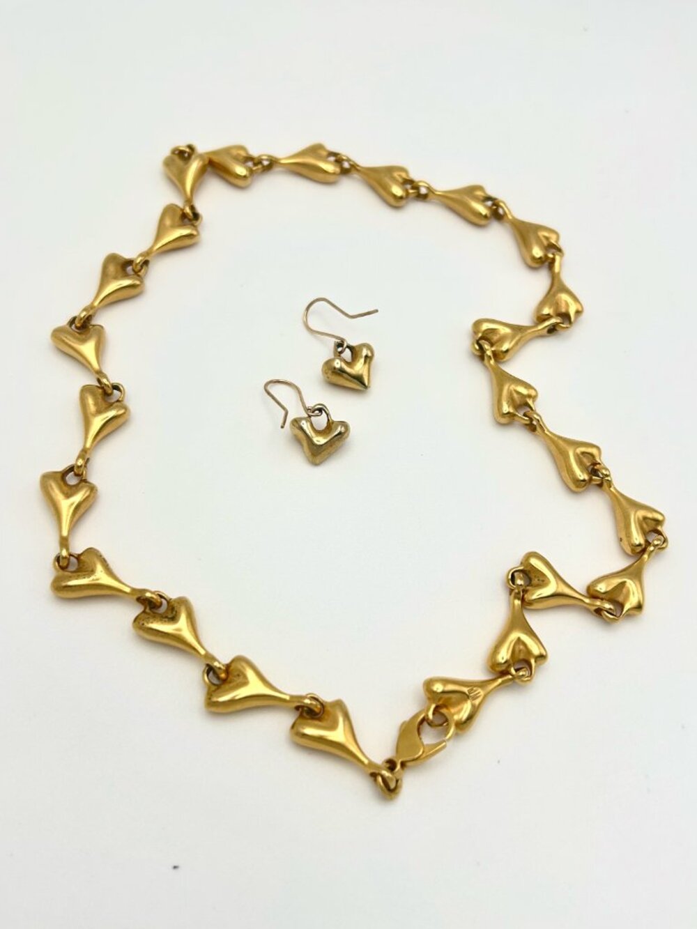 Vintage RLM Petite Anne's Heart Necklace and Matching Earrings